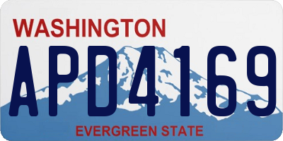 WA license plate APD4169