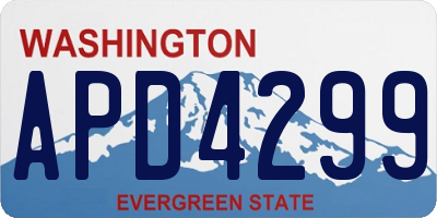 WA license plate APD4299
