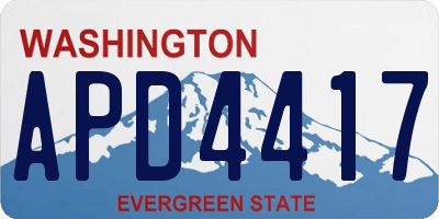 WA license plate APD4417