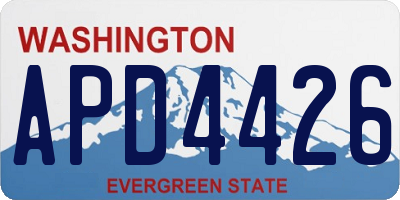 WA license plate APD4426