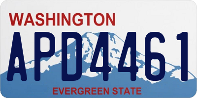 WA license plate APD4461
