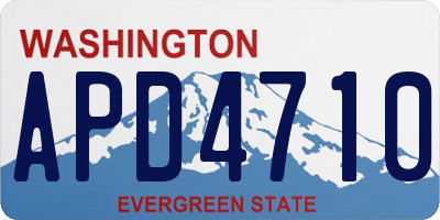 WA license plate APD4710