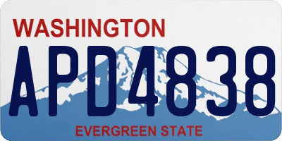 WA license plate APD4838