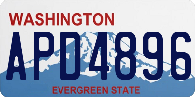 WA license plate APD4896