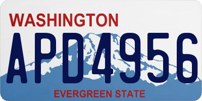 WA license plate APD4956
