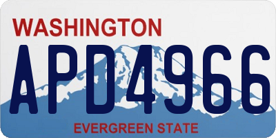 WA license plate APD4966