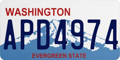 WA license plate APD4974