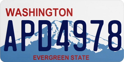 WA license plate APD4978