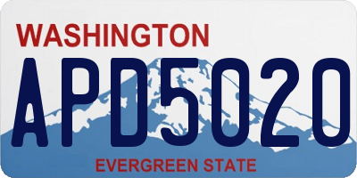 WA license plate APD5020