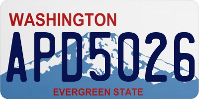 WA license plate APD5026