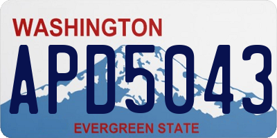 WA license plate APD5043