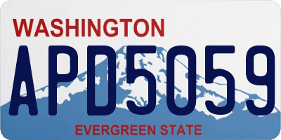 WA license plate APD5059