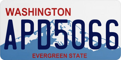 WA license plate APD5066