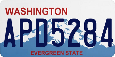 WA license plate APD5284
