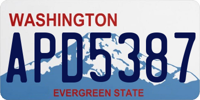 WA license plate APD5387