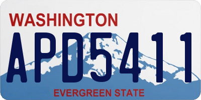 WA license plate APD5411
