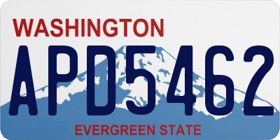 WA license plate APD5462