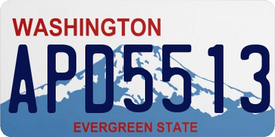 WA license plate APD5513
