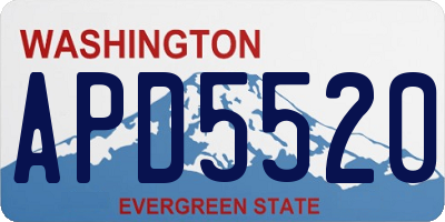 WA license plate APD5520