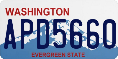 WA license plate APD5660