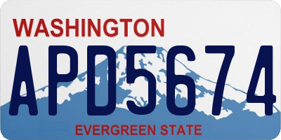 WA license plate APD5674