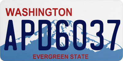 WA license plate APD6037