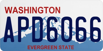 WA license plate APD6066