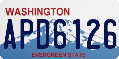 WA license plate APD6126