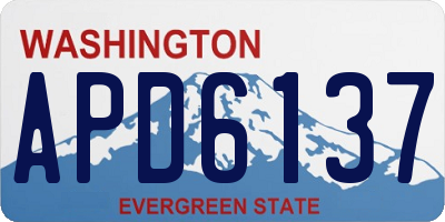 WA license plate APD6137