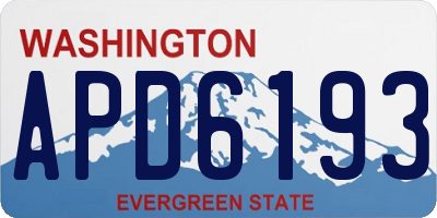 WA license plate APD6193
