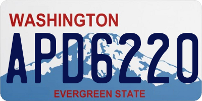 WA license plate APD6220