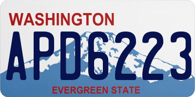 WA license plate APD6223