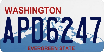 WA license plate APD6247