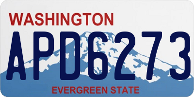 WA license plate APD6273
