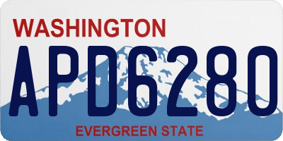 WA license plate APD6280
