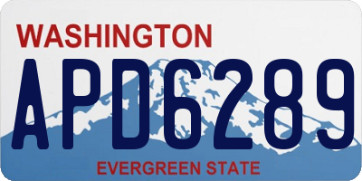 WA license plate APD6289