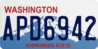 WA license plate APD6942