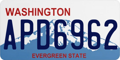 WA license plate APD6962