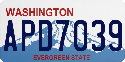 WA license plate APD7039