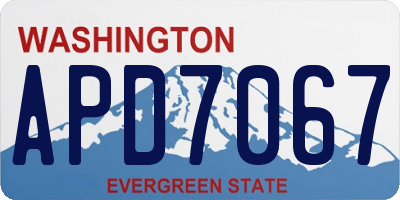 WA license plate APD7067