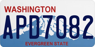 WA license plate APD7082