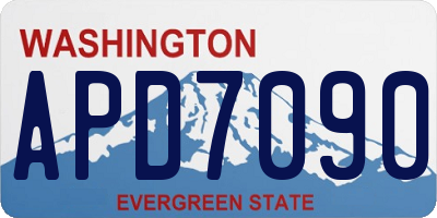 WA license plate APD7090