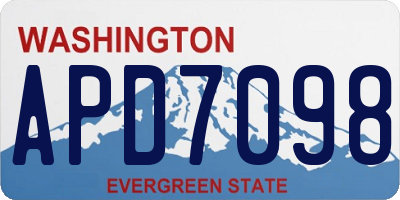 WA license plate APD7098