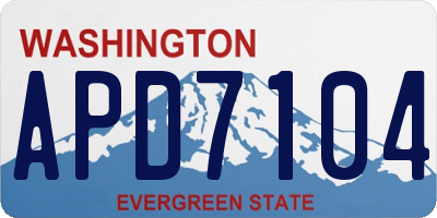 WA license plate APD7104