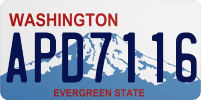 WA license plate APD7116