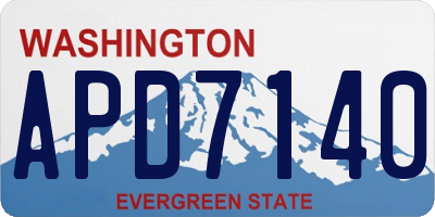 WA license plate APD7140