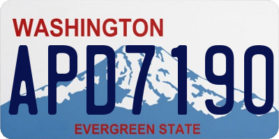 WA license plate APD7190