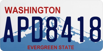 WA license plate APD8418