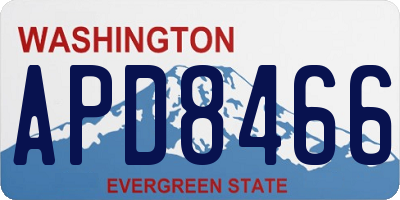 WA license plate APD8466