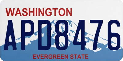 WA license plate APD8476